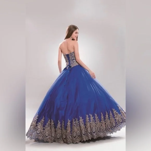 Navy quinceanera dress